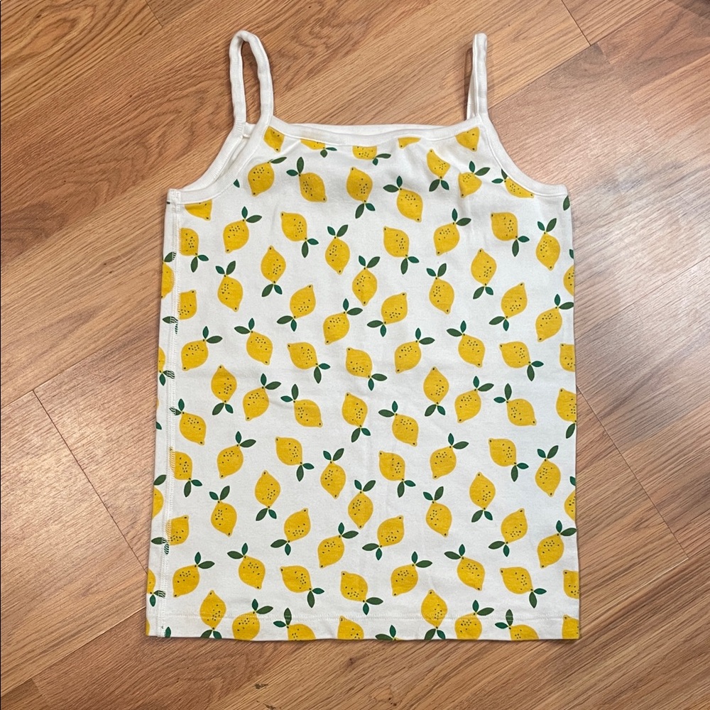 Hanna Andersson White Tank with Lemon Print